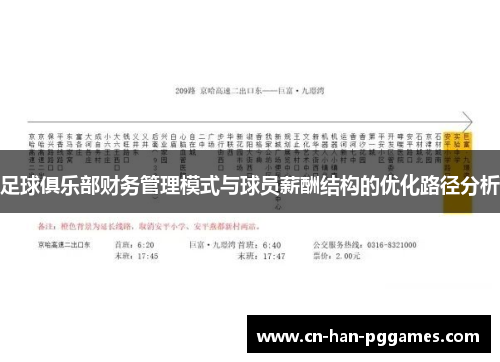 足球俱乐部财务管理模式与球员薪酬结构的优化路径分析